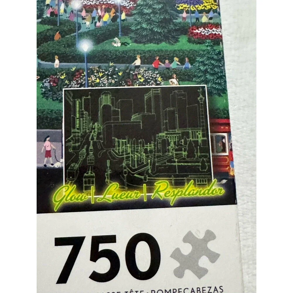 Ceaco City Lights Puzzle San Francisco Alexander Chen Union Sq Glow 750 Pieces